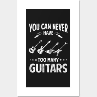 You can never have many guitars "The white Vintage version" Posters and Art